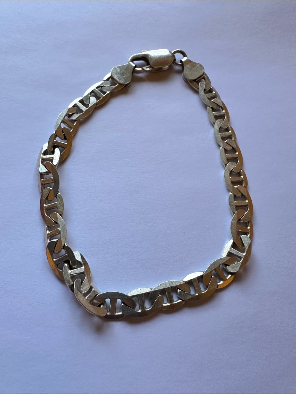Sterling Silver 925 Anchor Chain Bracelet